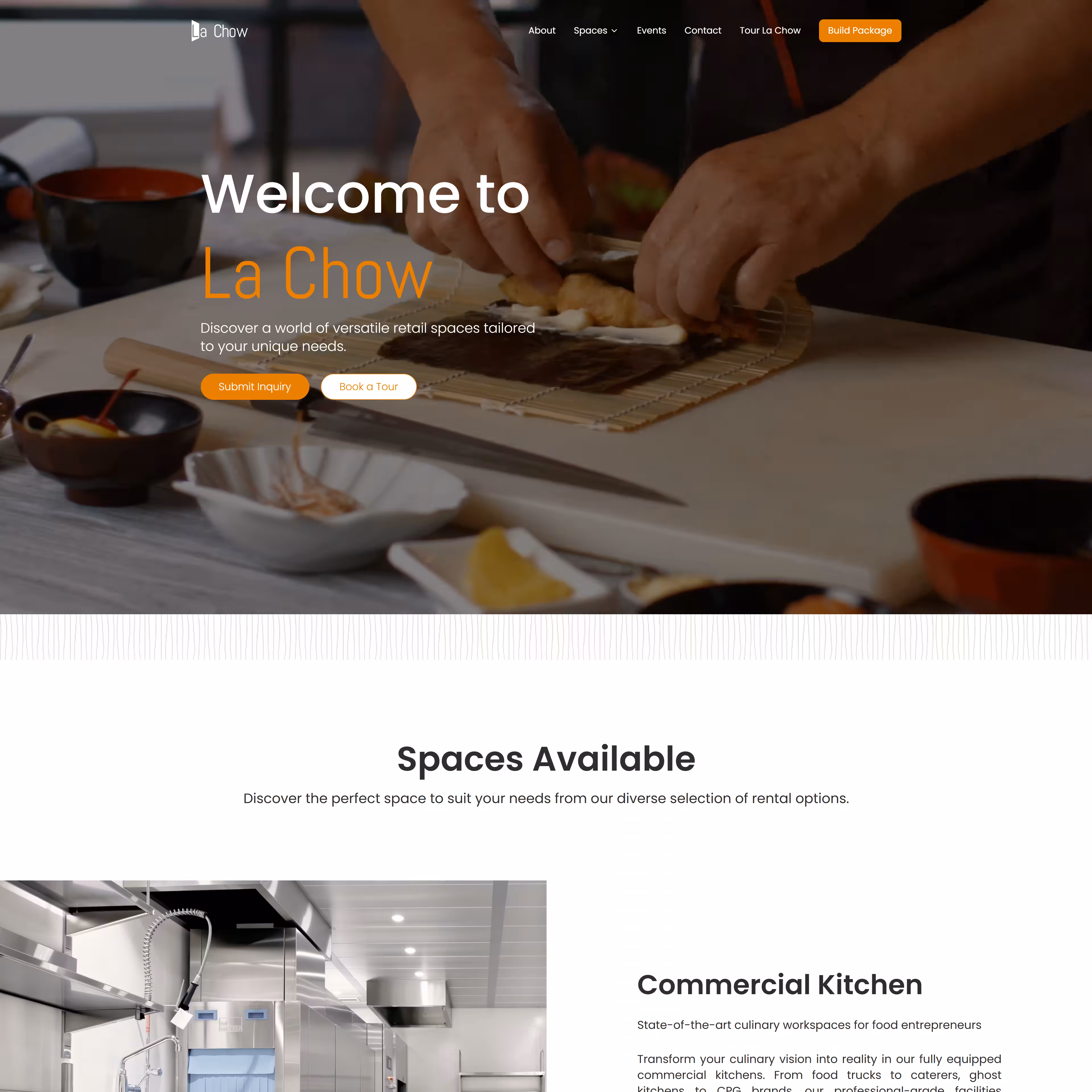 La Chow Landing Page